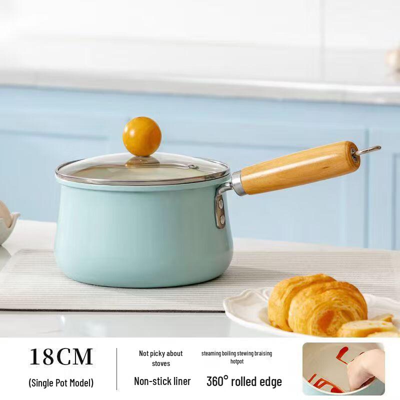 WuTuo Glass Milk & Soup Pot with Steamer