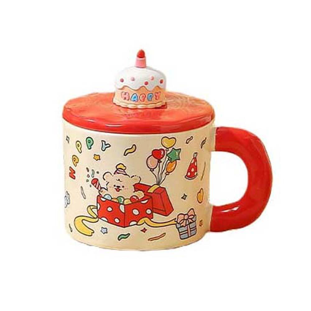Cartoon Animal Cartoon Ceramic Mug Cup Dog/Rabbit/Panda Tea Cup Happy Birthday Mug Home