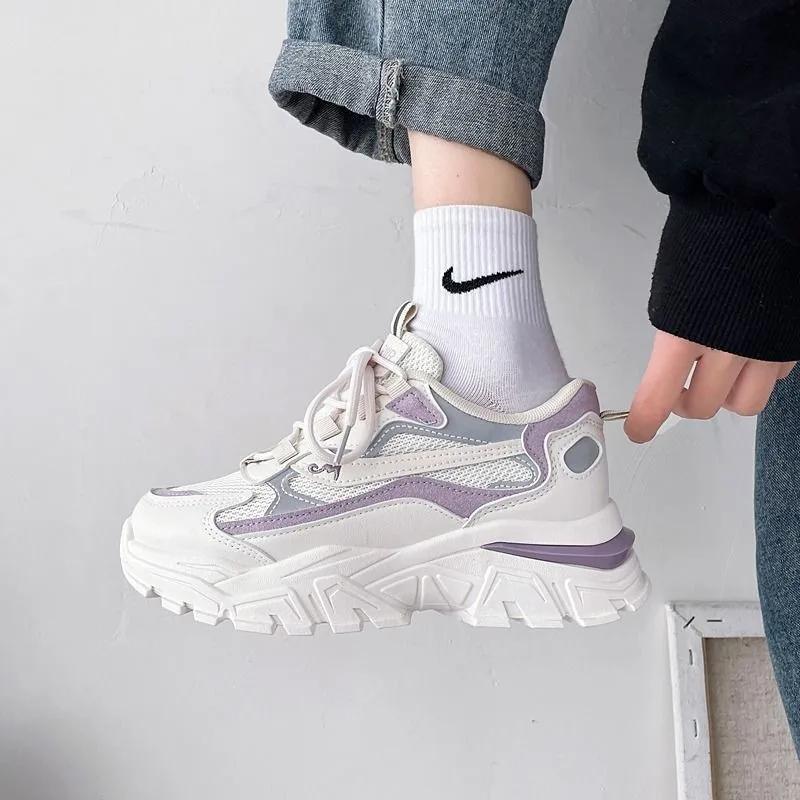 Ladies Lace Up Casual Sneakers Running Shoes for Woman Warm Snow Boots Thick Bottom Winter Women Platform Cotton Shoe