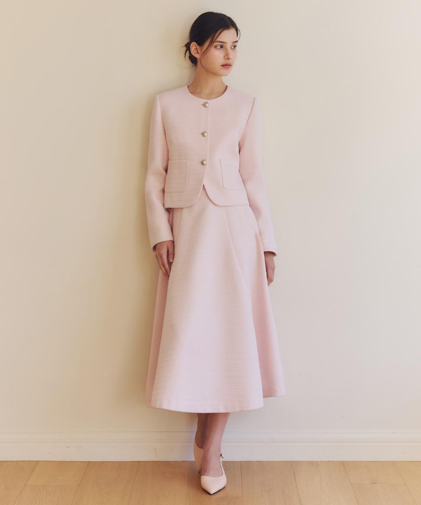 Zerostreet [2 Types][4 Colors] Creamy Tweed Jacket