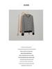 Artistic Striped Mulberry Silk Cardigan - Women's Black & White Round Neck Knit Top for Autumn
