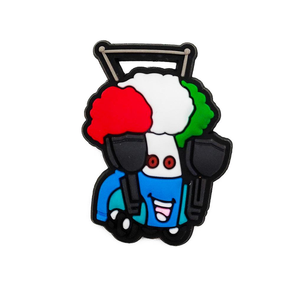 Lightning McQueen Cartoon Clog Shoe Charm - Cute Floral Rubber Accessories