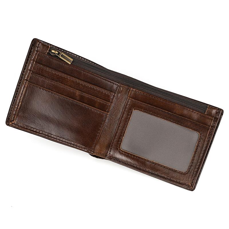 Soft Cowskin Leather Wallet Genuine Leather Short Purse For Men Male Befold Card Holder Cash Purse Coin Purses Business Wallets