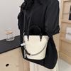 Korean Version of Portable Fashion Contrasting Color Bucket Bag Women's 2025 New Spring Trendy Casual Shoulder Bag High-end Women's Bag