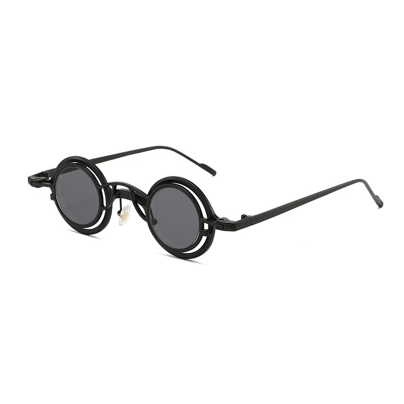 

Retro Round Metal High-end Sunglasses for Men and Women Fashion Trendy Sunscreen Outdoor Sunshade UV Resistant Glasses C1