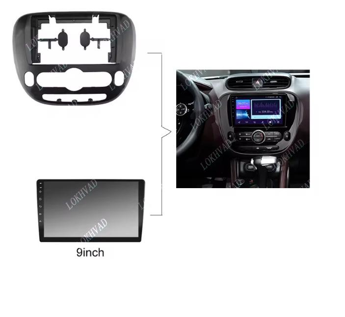 9-Inch Navigation Frame for 2014 Kia Soul Android Central Control Panel