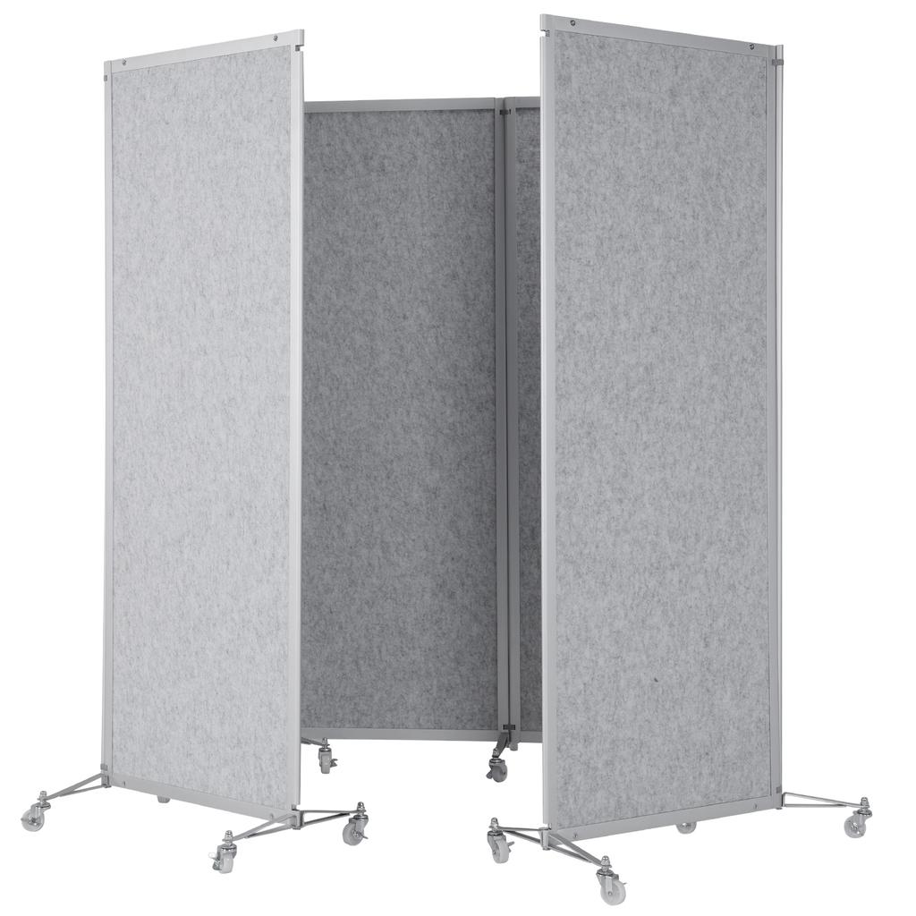 Office Privacy Screen with Lockable Wheels Privacy Partition Separator with Felt Board for Home Dorm Decor