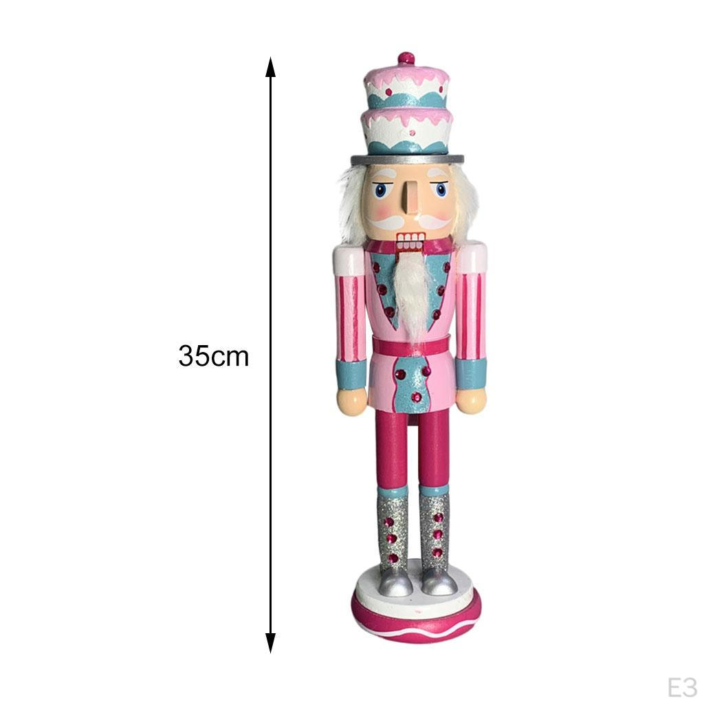 35cm Nutcracker Puppet Figure, Christmas Nutcrackers, Wooden Soldier Statue Toy, Ornament
