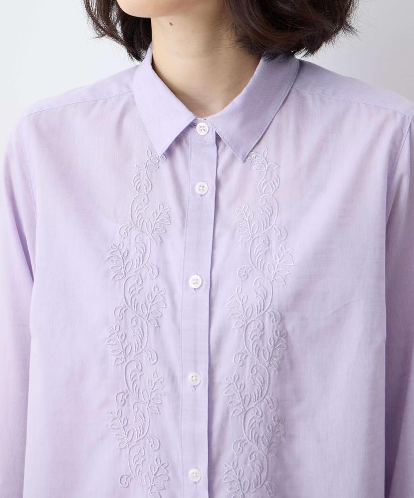 DECOY Cooling Front Embroidered Purple Women's Blouse, 493048,
