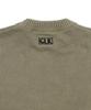 GLACK Gnt070 Vhs Line Embroidery Crew Neck Knit (Olive)
