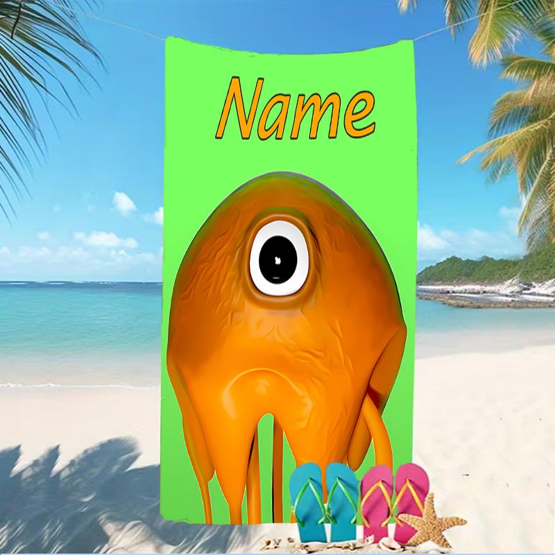 Customizable personalized beach towels Garten Of Banban themed designs.Suitable for the beach, yoga, sports;ideal as beach accessories