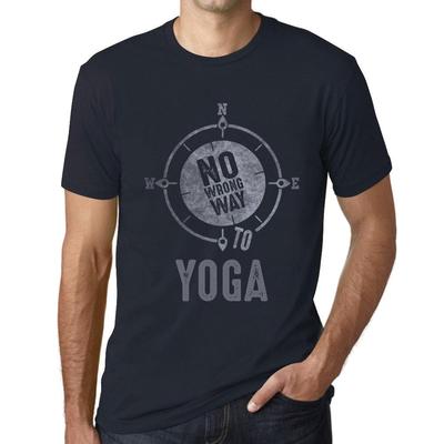 Pánské tričko Vintage tričko s grafickým vzorem No Wrong Way Yoga Navy