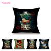 Alice Wonderland Mad Hatter Cartoon Art Tea Time Cartoon Sofa Throw Pillow Case Cotton Linen Car Bench Chair Cushion Cover