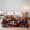 Epic Anime Warriors Group Illustration Flannel Blanket for Bedroom, Living Room, Sofa, and Nap Sofas.