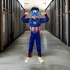 Captain America Superhero Costume for Kids, Role Play Outfit, Party Cosplay, Cool Print, Comfortable Fabric, Multiple Sizes