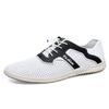 Men's Shoes Hole Elastic Band Breathable Trend Sports Outdoor Men's Hollow Casual Leather Shoes