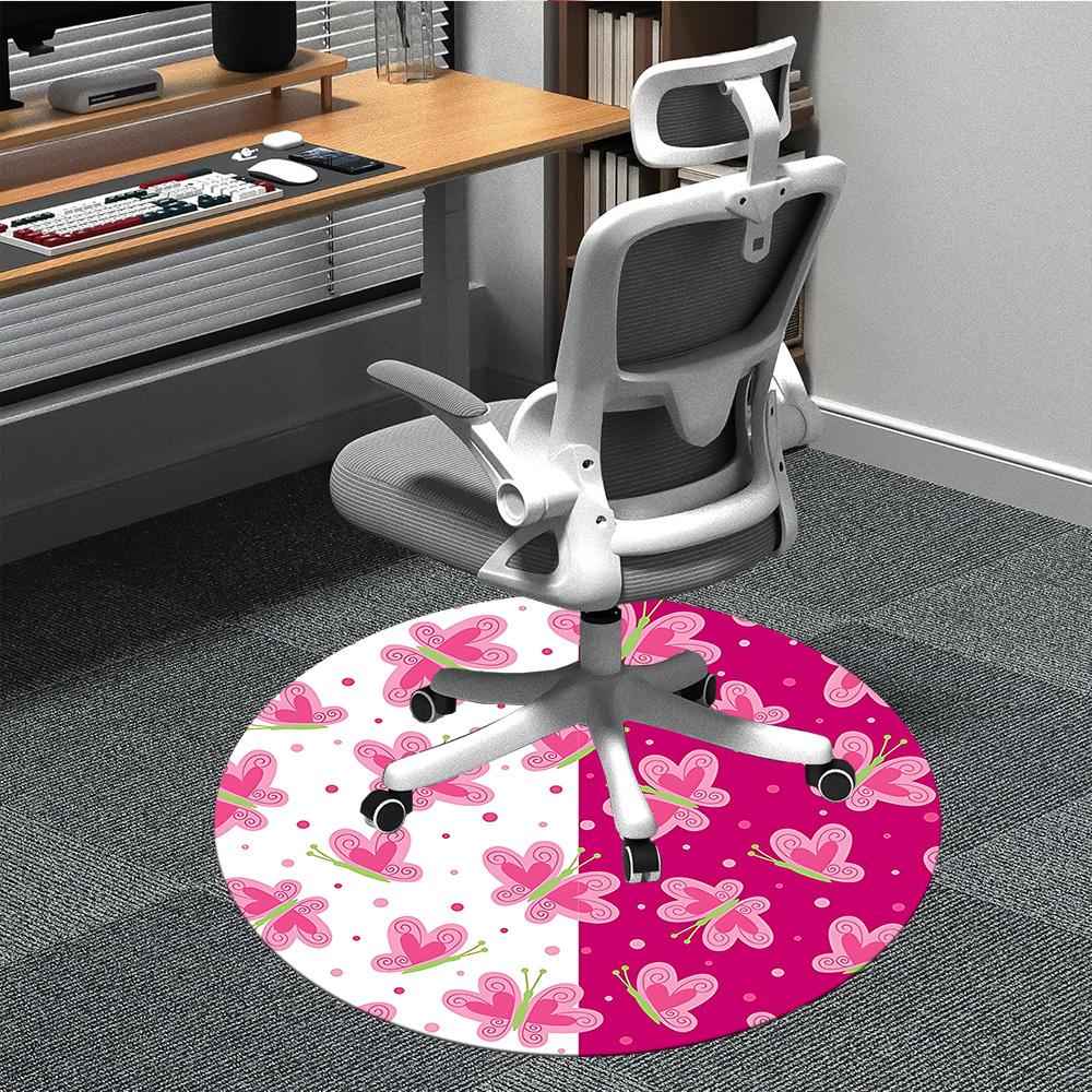

1pc Butterfly Pattern Chair Carpet for Office, Non-slip, Soft and Durable Office Rug for Decoration, Perfect for Office yy260325078 80cm by 80cm