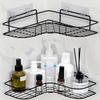 Anti Rust Stainless Steel Wall Mounted Shower Rack with Multiple Compartments, Wall Mounted Bathroom Storage Rack,shampoo, Conditioner,cosmetics Shelf