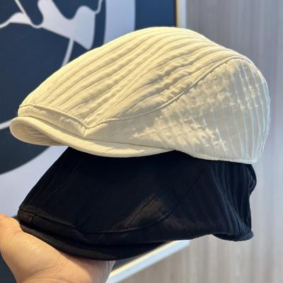 Vintage Striped Forward Cap Women Spring Summer All-match Painter Hat Female 2026 New