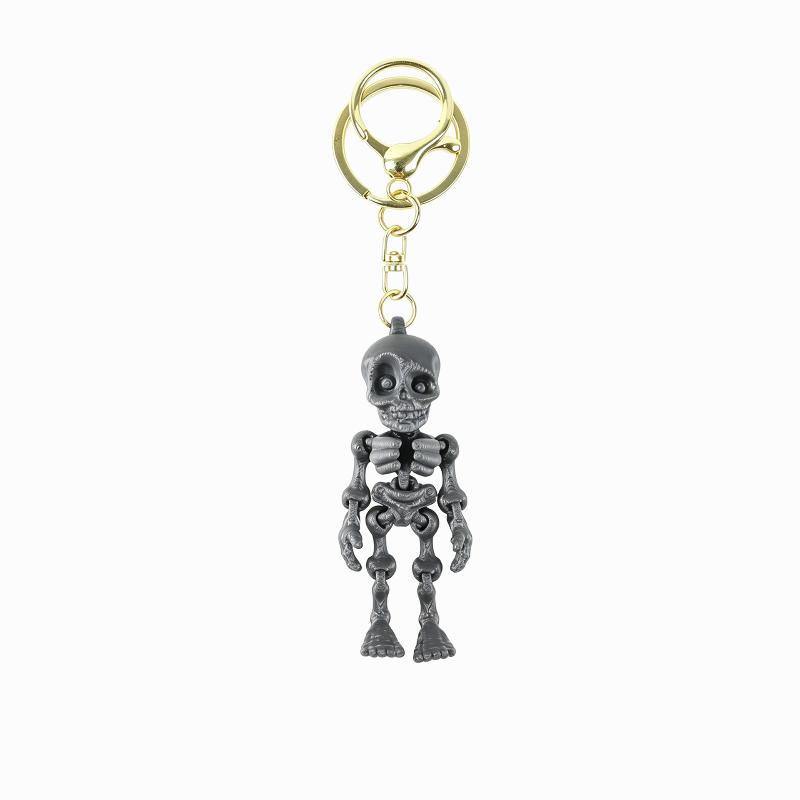 3D Printing 3D Printed Keychain Articulated Joints Pla Material Articulated Skeleton Key Ring Flexible Movement Eco Friendly