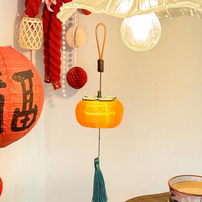 Aying Mid-Autumn Festive Persimmon Lantern - Creative Luminous Hanging Ornament for Kids