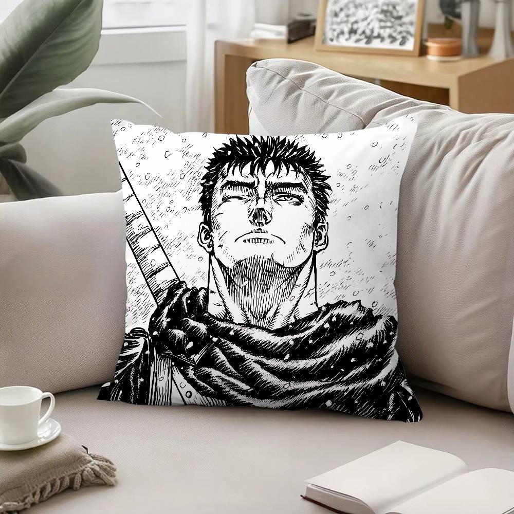 Anime BBerserkS Throw Pillow Covers Pattern Cushion Cover Suitable For Sofa Bedroom Car Pillow Cover