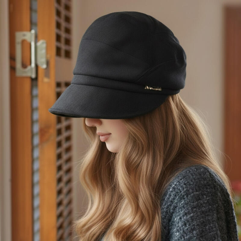 Radna Women s Bonnet Bucket Hat Wool Knit Bucket Hat black