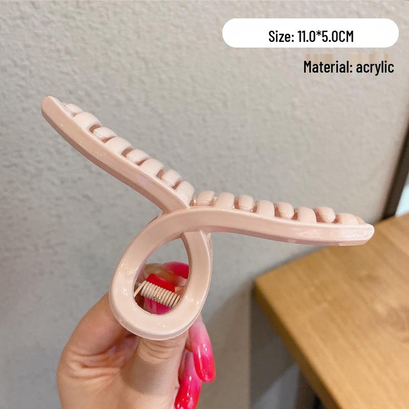 Elegant Large Hair Claw Clip for Thick Hair - High-End Korean Updo Shark Clip