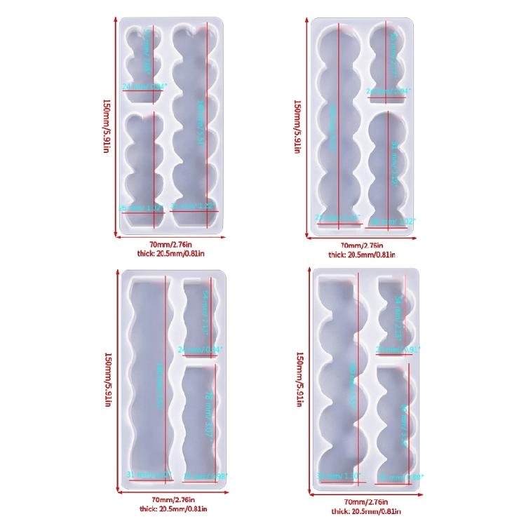Round/Waving/Heart Candle Molds for Making Candle Soap DIY Craft