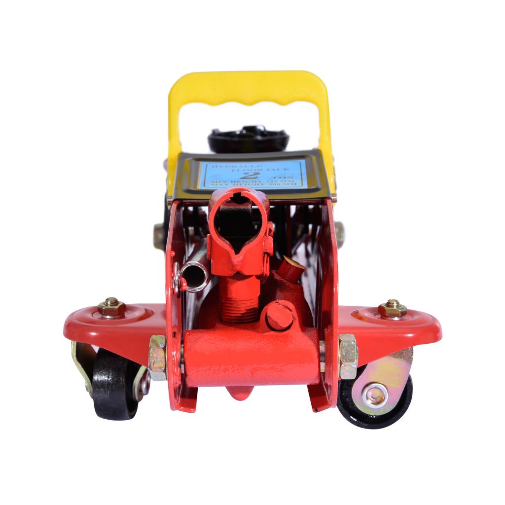 Carrello idraulico orizzontale da 2 tonnellate realizzato in acciaio sintetico rosso resistente durevole