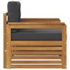 Outdoor Sofa Solid Acacia Wood and Polyester