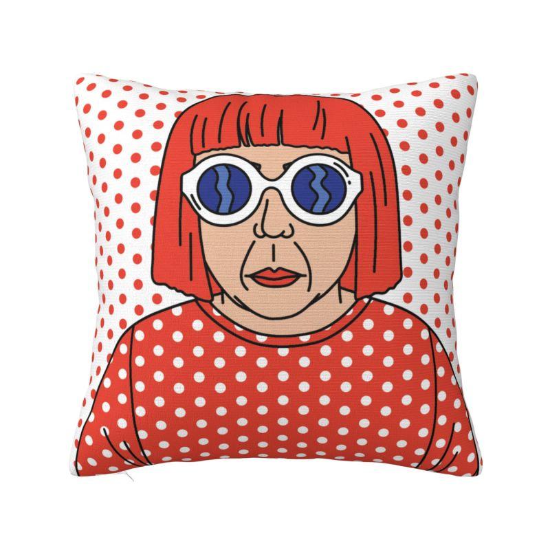 Luxury Yayoi Kusama Abstract Art Pumpkin Cushion Covers 45x45cm Velvet Pillow for Sofa Car Square Pillowcase Home Decorative