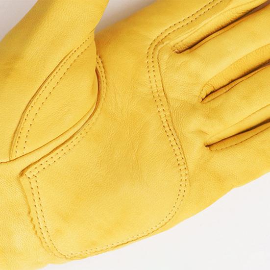 1 Pair Working Gloves Waterproof Faux Sheep Skin Anti-slip Hand Protector Thickened Wear Resistant Construction Repair Work Outdoor Yardwork Gardening