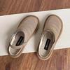 Summer Women Linen Sandals One Shoe for Women Half Slippers Breathable Mesh and One Pedal Hole Shoes
