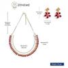 Jewellery Set Gold Plated American Diamond Necklace Set with Earrings Jewellery for Women & Girls
