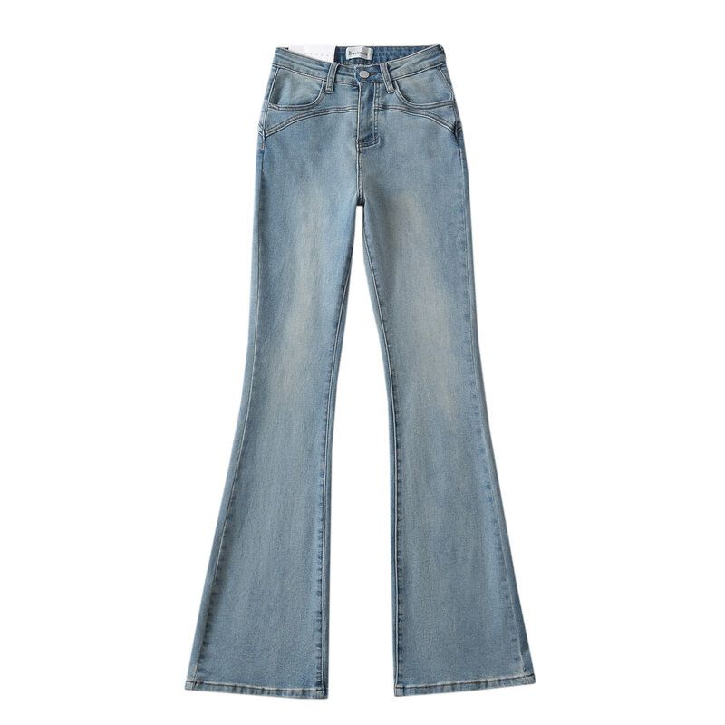 

Fashion Style 2023 Fall and Winter New Arrival Women s Clothing Slim Looking Easiest for Match High Waist Stretch Peach Hip Slightly Spicy Denim Pants Light Blue M