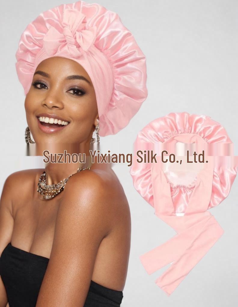 Real 100% Mulberry Silk Sleep Cap, 16 Momme, Double Layer, Adjustable Elastic Band, Postpartum Friendly.