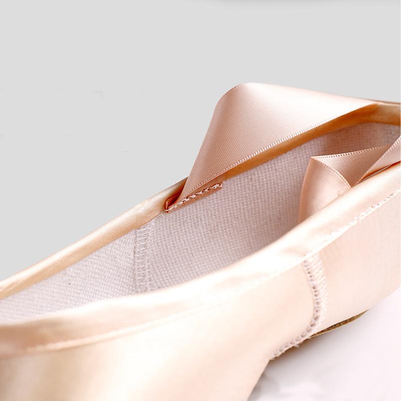 Ballet Shoes Adult Women's Toe Shoes with Straps Girls Ballet Flat Toe Pointed Dance Shoes