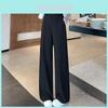 Casual Wide Leg Pants For Women With High Waist And Polyester Fabric For Spring Fashion