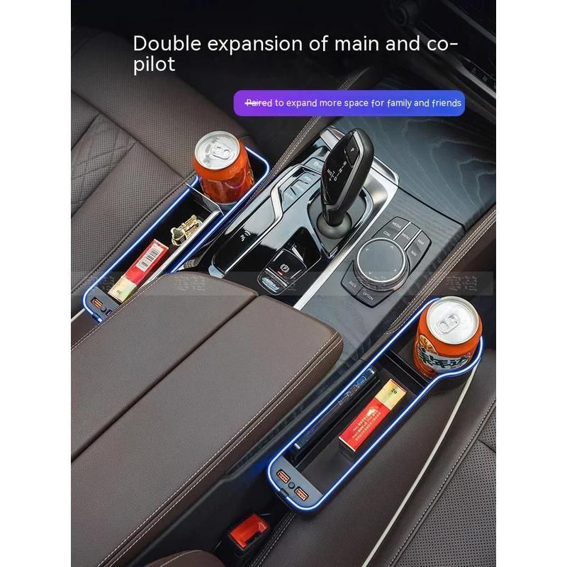 Opel OPCline ASTRA CORSA INSIGNIA MOKKA VECTRA ZAFIRA GTC Tigra Car Seat Gap Slot Storage Box With Atmosphere Lamp USB Charging
