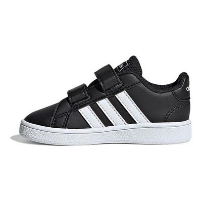 Grand Court Kleinkind Schwarz Weiß Baby Sneaker Core-Black Cloud-White EF0117