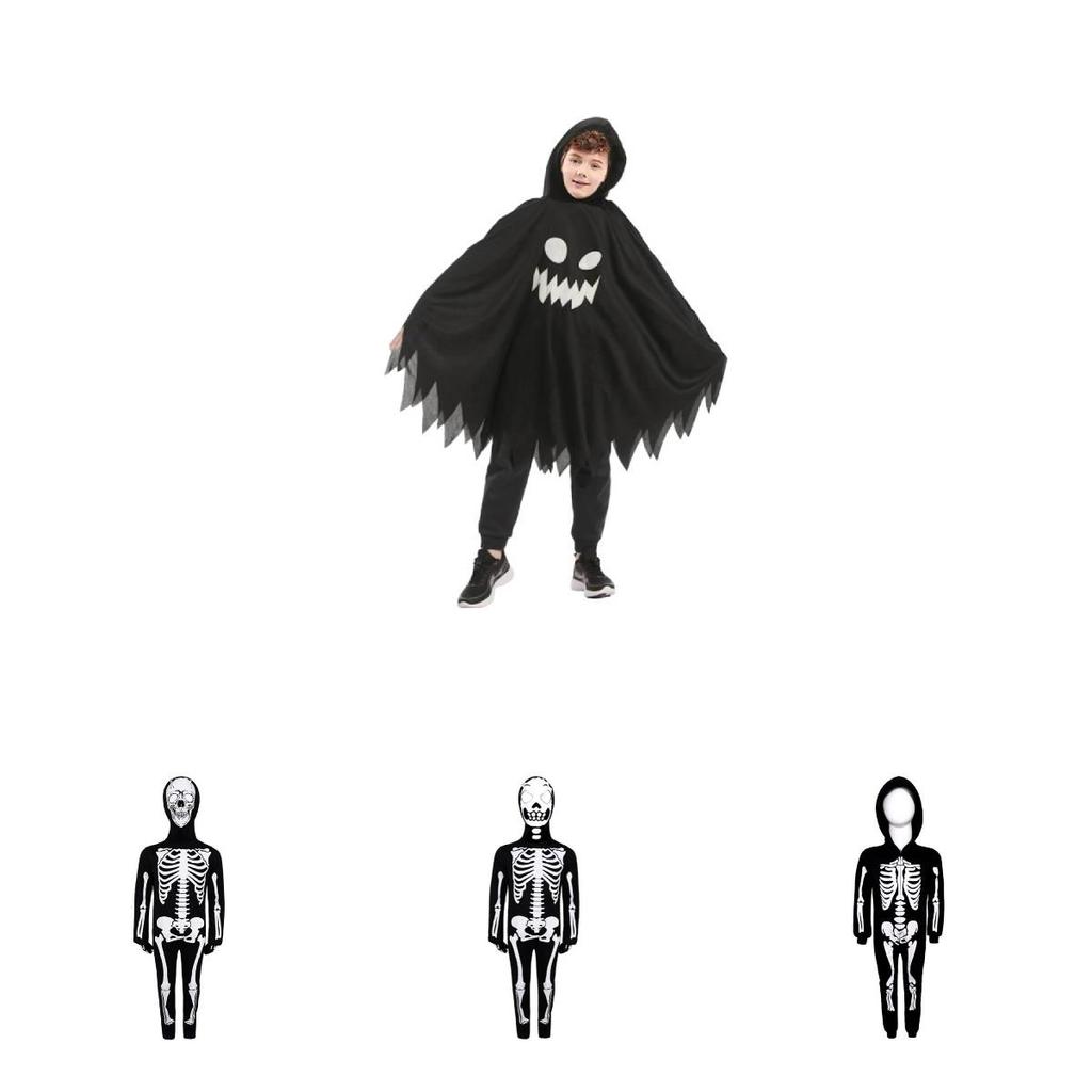 Halloween Skeleton Costume For Kids With Glowinthe Dark Features For Stage And Party Use