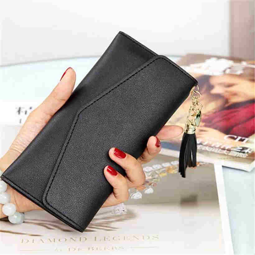 Fashion Long Lady Wallet with Large Capacity Tassel Coin Purse Card Holders Handbag
