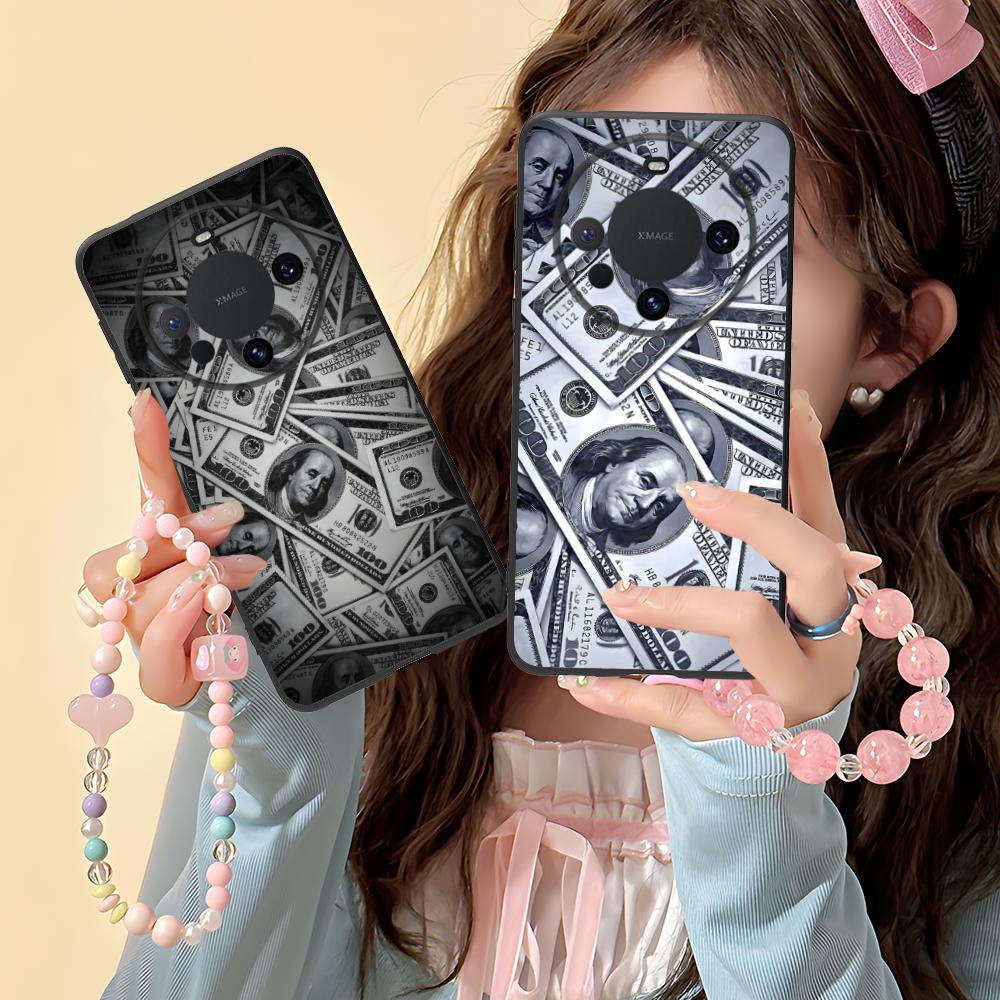 USD Dollar Matte TPU Mobile Phone Case for Huawei Mate 60 50 40 30 20 10 Pro Plus Lite E 5G Colorful Printing Cover