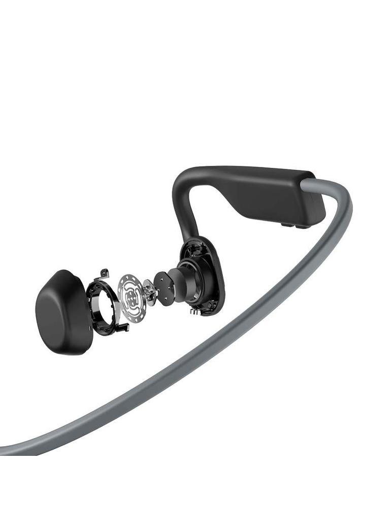 Aftershokz OpenMove bezdrátová sluchátka Bone Conduction Aftershokz Bluetooth s mikrofonem Bluetooth Sportovní Vodotěsné Prachotěsné IP55 (Břidlicově šedá)