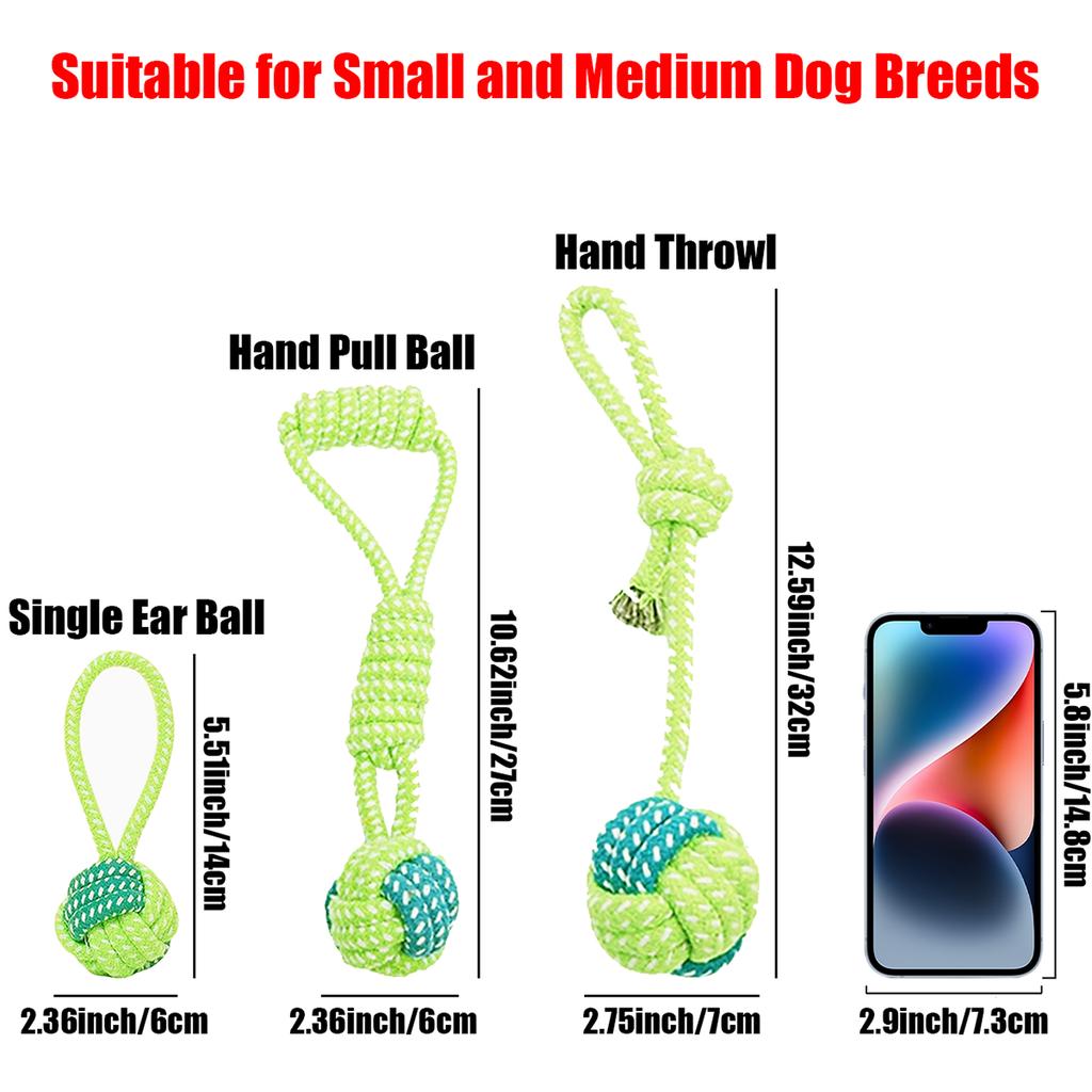 Heavy Duty Rope Toy For Power Chewers | Multi-Texture Tug-Of-War & Dental Chew Dog Toy | Non-Slip Grip Indoor/Outdoor Use