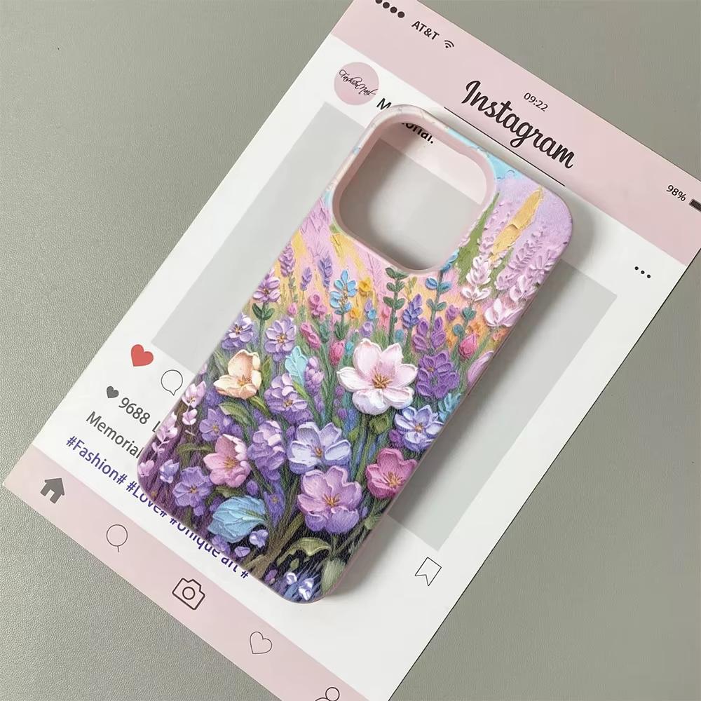 Colorful Spring Flowers Silicone Phone Case For iPhone 17 Pro 17Air 13 16 15 14 12 11 Pro Max 14 15 Plus Soft Bumper Cover Funda