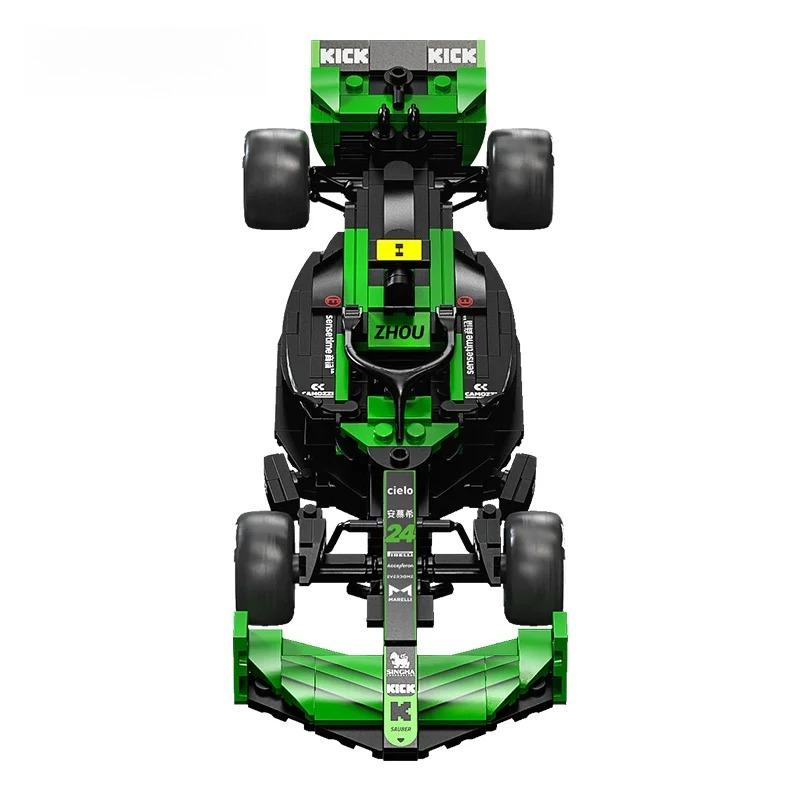 2024 MOC Sauber F1 Team C44 Formula-1 F1 Racing Car Number 24 Sports Car Building Blocks City KICK Car Bricks Toys Holiday Gifts