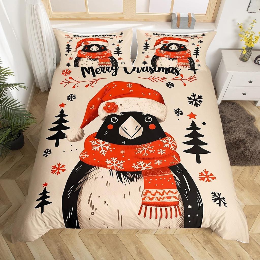 Comforter Merry Christmas King Size Cute Bedding Set For Kids Boys Girls Bohemian Room Decor Bedding Collection 3 Pcs