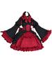 Miccostumes Adult Anime Game Demon Genius Girl Gothic Cute Cute Moe Cool Costume Cosplay Long Sleeve Maid Dress Dress Transformation Outfit Set Black